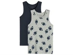 Name It grey melange undertrøje rugby (2-pak) basket